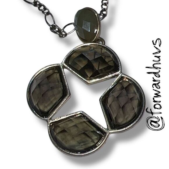 Bundle Sale 3 for $15 | Xiomara Castro XC Olive Green Faceted Glass Necklace - Picture 6 of 10